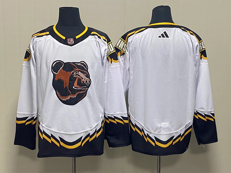 Men's Boston Bruins White Blank Jersey